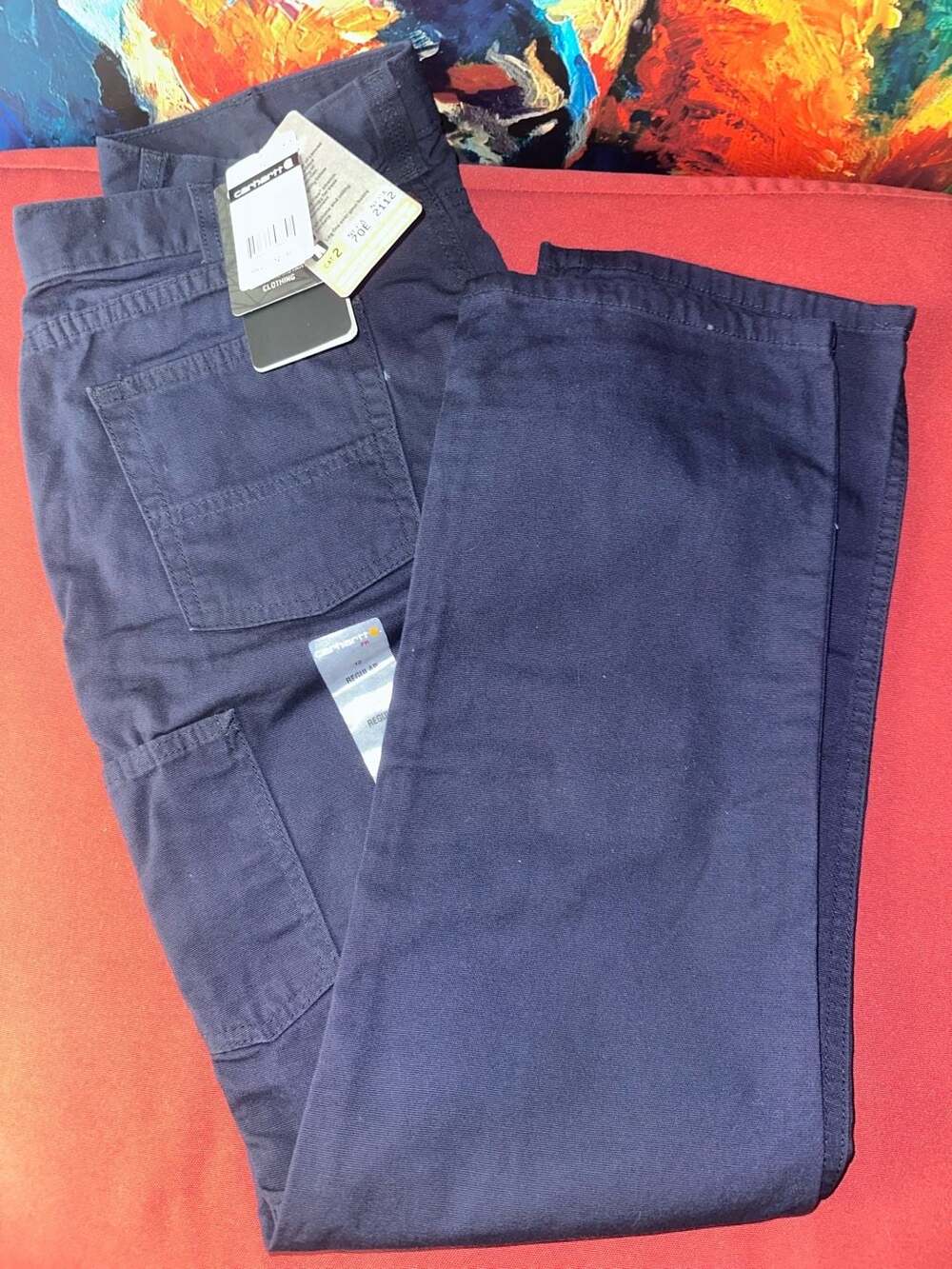 No.87 Carhartt Women's Flame Resistant Rugged Flex Canvas Pants Size 12 Regular